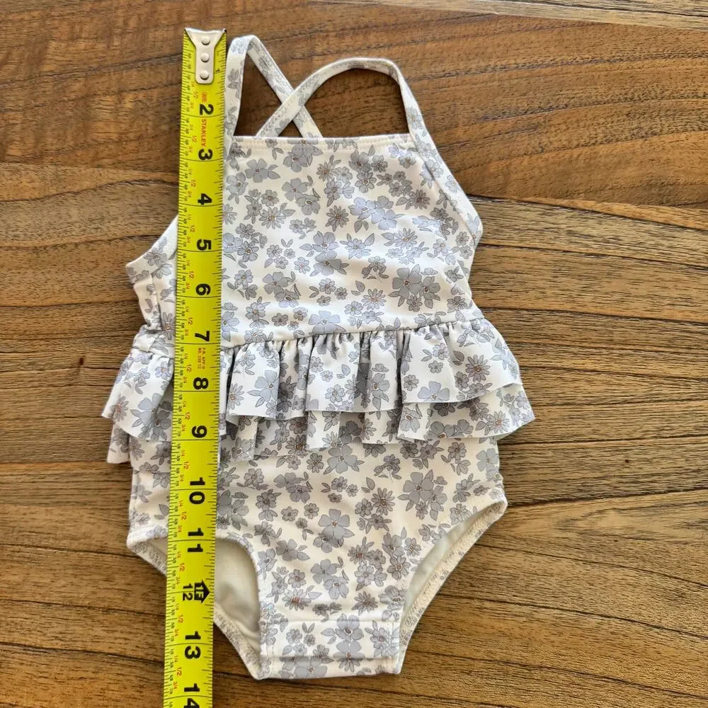 Quincy Mae Ruffled One-Piece Swimsuit - Size 3-6 months